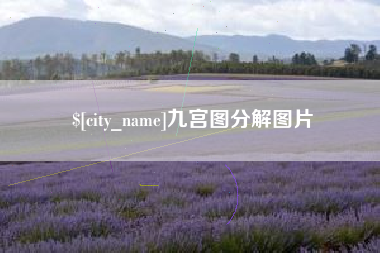 西宁九宫图分解图片