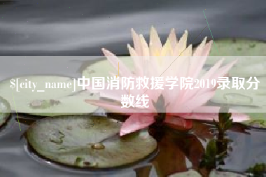 西宁中国消防救援学院2019录取分数线