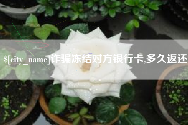 西宁诈骗冻结对方银行卡,多久返还