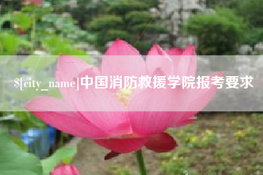 西宁中国消防救援学院报考要求