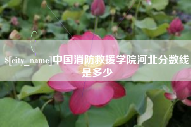西宁中国消防救援学院河北分数线是多少