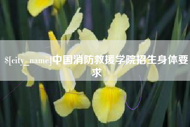 西宁中国消防救援学院招生身体要求