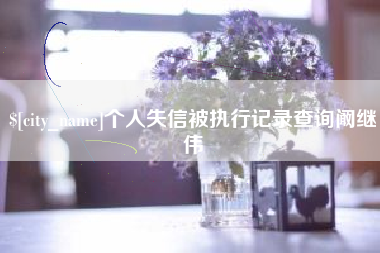 西宁个人失信被执行记录查询阚继伟