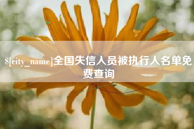 西宁全国失信人员被执行人名单免费查询