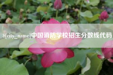西宁中国消防学校招生分数线代码