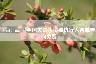 西宁全国失信人员被执行人名单查询免费