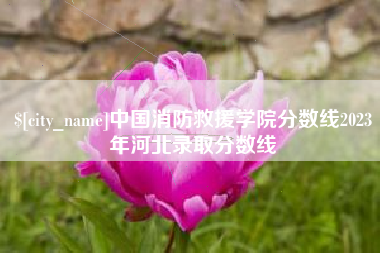 西宁中国消防救援学院分数线2023年河北录取分数线