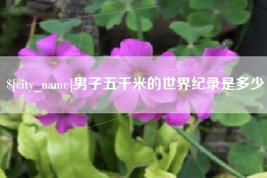 西宁男子五千米的世界纪录是多少