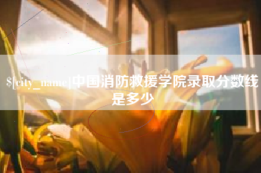 西宁中国消防救援学院录取分数线是多少