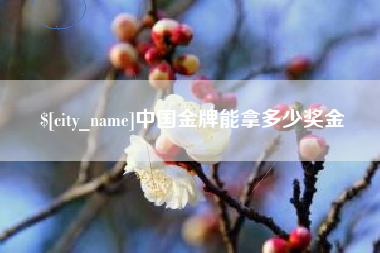 西宁中国金牌能拿多少奖金