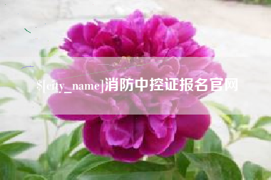 西宁消防中控证报名官网