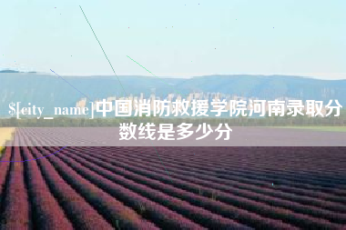 西宁中国消防救援学院河南录取分数线是多少分