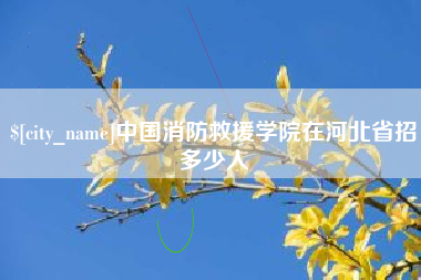 西宁中国消防救援学院在河北省招多少人