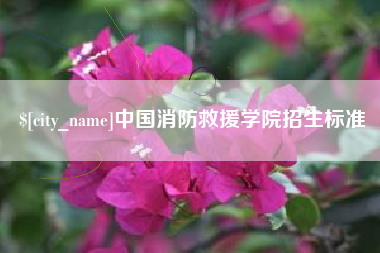 西宁中国消防救援学院招生标准