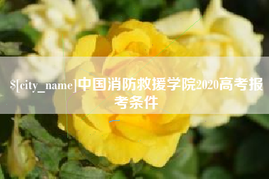 西宁中国消防救援学院2020高考报考条件