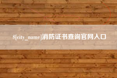 西宁消防证书查询官网入口
