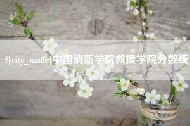 西宁中国消防学院救援学院分数线