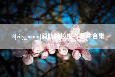 西宁消防院校报考条件合集
